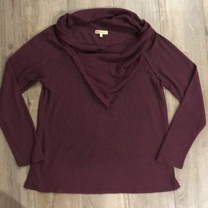 Like new! - DEMOCRACY Faux Cowl Raw Edge Long Sleeve